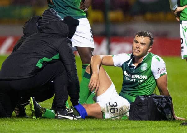 Ryan Porteous broke down on his return to the Hibs team