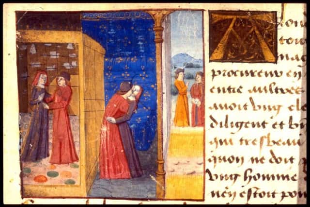 A scene from the medieval manuscript Cent Nouvelle Nouvelle, which is part of the Hunterian Collection. Image: University of Glasgow