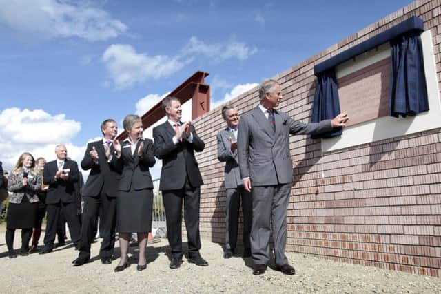 Prince Charles unveiling the foundation stone of the project in 2011. Picture: James Glossop