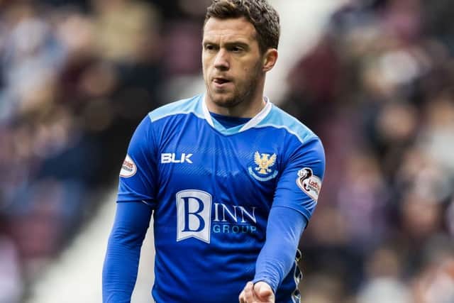 Danny Swanson in action for St Johnstone. Pic: SNS/Roddy Scott