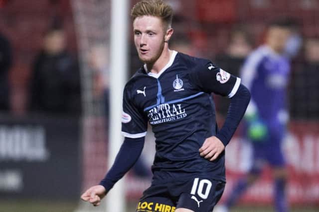 Davis Keillor-Dunn scored and was later sent off. Pic: SNS/Rob Casey