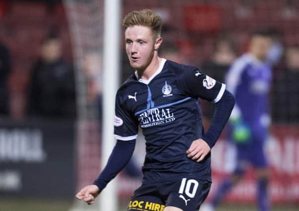 Davis Keillor-Dunn scored and was later sent off. Pic: SNS/Rob Casey