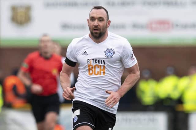 Michael Moffat scored twice for Ayr Utd. Pic: SNS/Craig WIlliamson