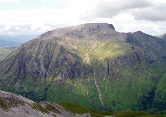 The south face of Ben Nevis from Sgurr a' Mhaim.