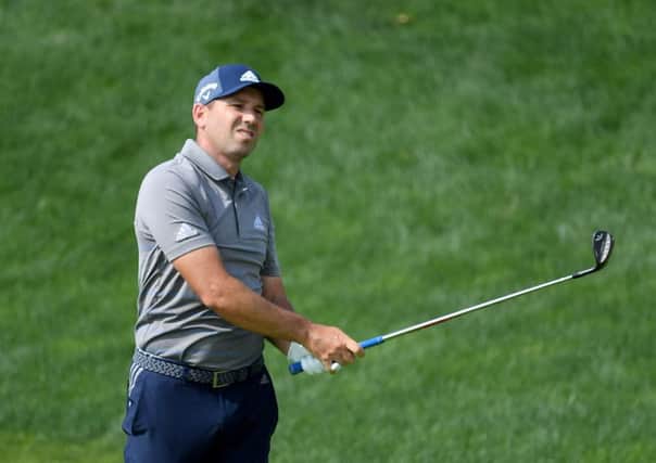 Sergio Garcia was disqualified from the Saudi International for a mixture of deliberate 'scuff marks' and a divot hole. Picture: Ross Kinnaird/Getty