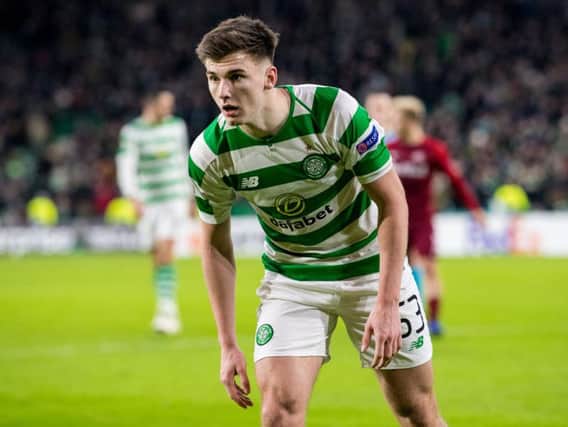 Kieran Tierney took in Celtic's 2-0 win over St Johnstone with the fans.