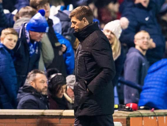 Steven Gerrard was unhappy with his players' first-half performance.