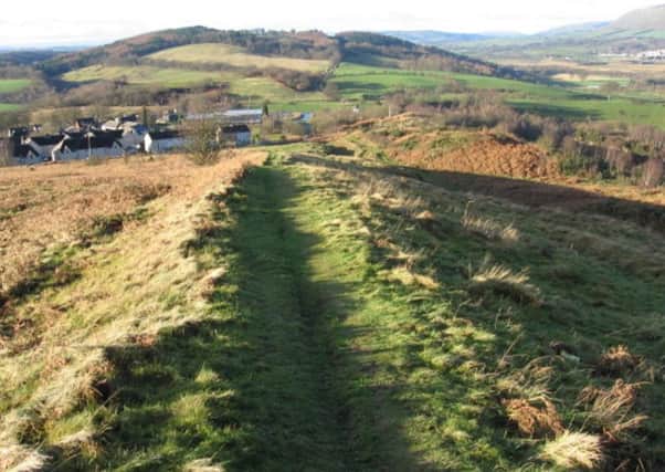 Traces of the  Antonine Wall at Croy Hill.  A businessman is now facing action after building a fence over the ancient Roman defence nearby. PIC: www.geograph.org/Chris Wimbush.