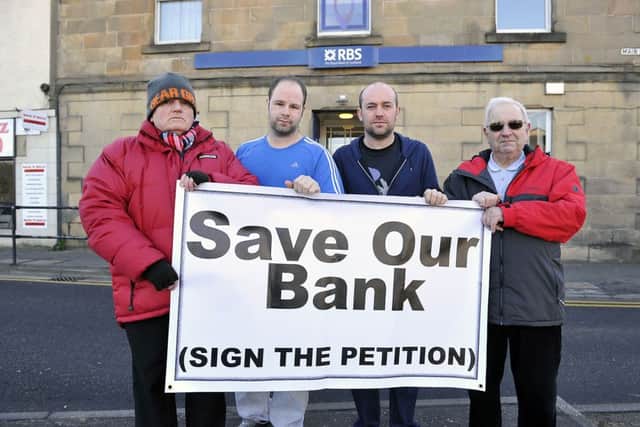 Banks were once a staple of every high street. Royal Bank of Scotland has announced the closure of more than 200 branches in recent years. Among the first to go was the branch in Bonnybridge in 2014, despite local protests