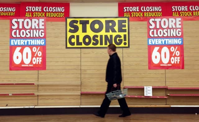 WOOLWORTHS GALASHIELS CLOSURE ,   WOOLWORTHS IN GALASHIELS CLOSES TODAY.   PHOTO  PHIL WILKINSON  / TSPL   
People shopping