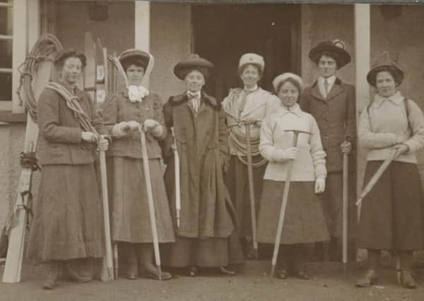 Jane Inglis Clark, of Edinburgh (pictured holding ropes) , a founding members of the Ladies Scottish Climbing Club. Members are pictured ahead of a New Year outing in 1909. PIC: National Library of Scotland.