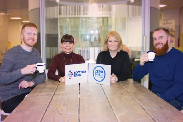 From left: Fergus Moore (Revive Eco), Evelyn McDonald (Scottish EDGE), Jill Farrell (ZWS), and Scott Kennedy (Revive Eco). Picture: contributed.