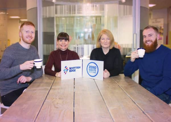 From left: Fergus Moore (Revive Eco), Evelyn McDonald (Scottish EDGE), Jill Farrell (ZWS), and Scott Kennedy (Revive Eco). Picture: contributed.
