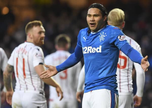 Carlos Pena played just 14 times for Rangers, scoring five goals. Picture: SNS GROUP