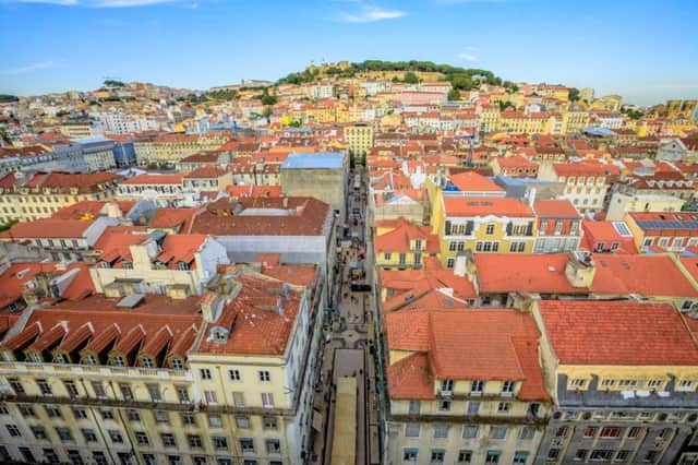 Lisbon's red roof panorama
