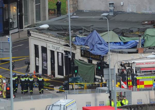 Police, Fire and Rescue at the Clutha Vaults. Picture: Robert Perry / TSPL