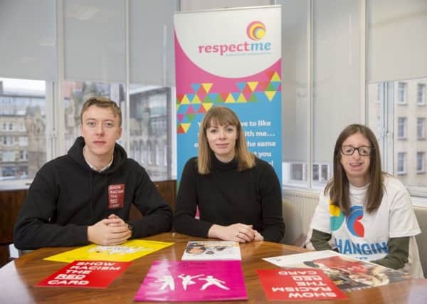 Jordan Allison of Show Racism the Red Card, Katie Ferguson of respectme and Lucy Ritchie of Changing Faces have come together to Celebrate Difference