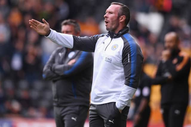 Michael Appleton shouts instructions from the touchline during a pre-season friendly match between Leicester City and Wolves at Molineux in July 2017. Picture: Getty Images