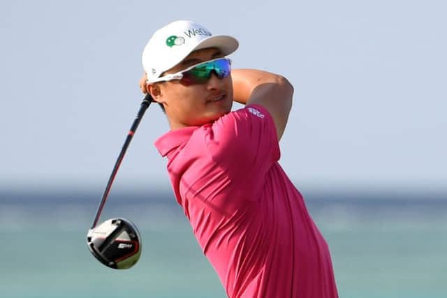 Haotong Li of China was hit with a two-shot penalty at the Dubai Desert Classic. Picture: Ross Kinnaird/Getty Images
