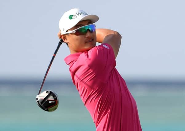 Haotong Li of China was hit with a two-shot penalty at the Dubai Desert Classic. Picture: Ross Kinnaird/Getty Images