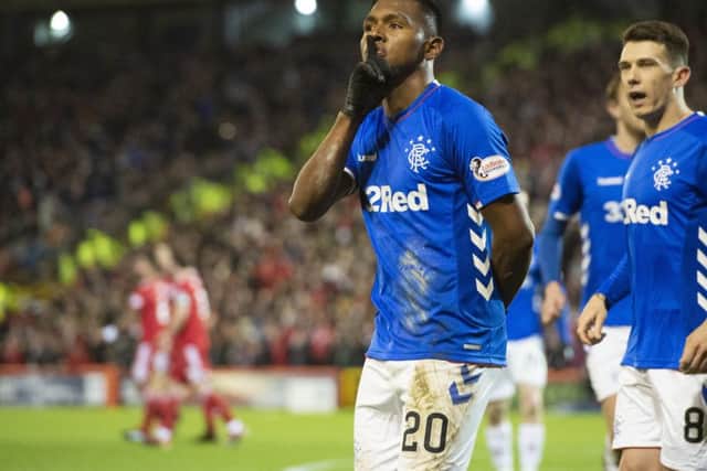 Morelos grabbed a first-half double but saw red early in the second half. Picture: SNS Group