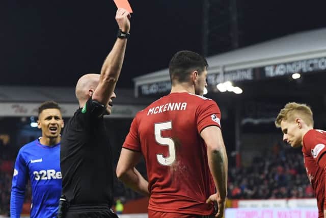 McKenna was sent off. Picture: SNS Group