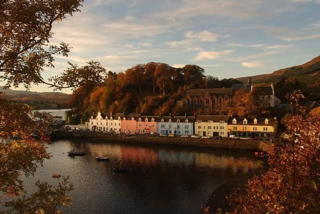 The capital town on the Isle of Skye is a picturesque harbour town with bright coloured houses and the island's stunning scenery all around. The name is though to be derived from Port Righ, which means Kings Port in Gaelic.