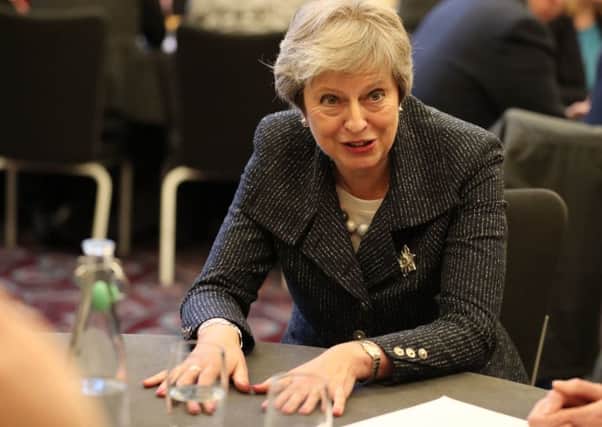 Something to tell us? Its not clear if Theresa May will press ahead with a no-deal Brexit (Picture: Liam McBurney  WPA Pool/Getty Image)