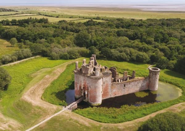 The dream-like ruins of Caerlaverock Castle, which was once taken by England's King Edward I