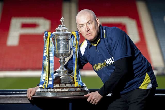 Former Rangers manager Mark Warburton with the Scottish Cup. Picture: Gary Hutchison/SNS