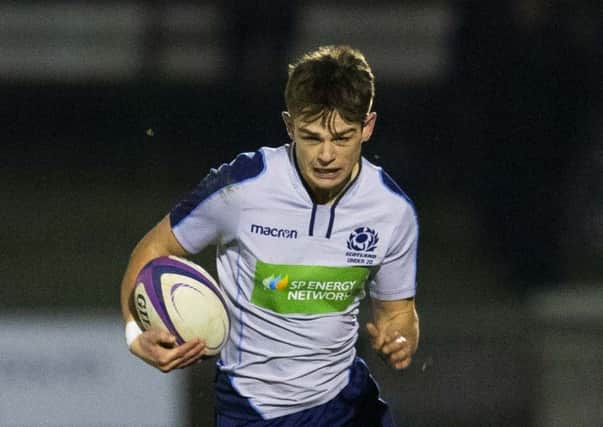 Ross Thompson breaks past the Italy defence during last Friday's Six Nations opener at Netherdale. Picture: Bruce White/SNS/SRU