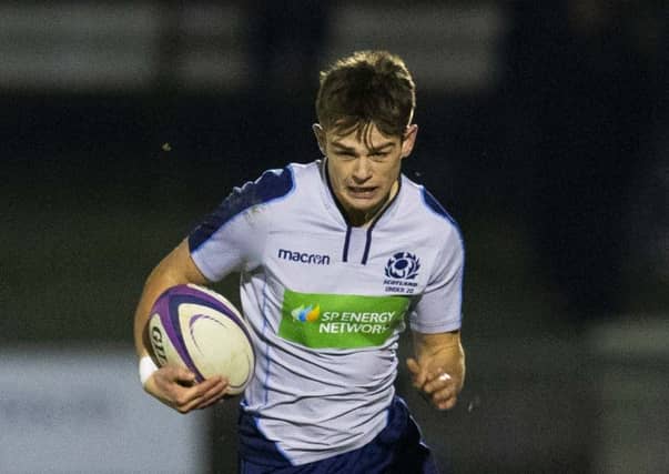 Ross Thompson breaks past the Italy defence during last Friday's Six Nations opener at Netherdale. Picture: Bruce White/SNS/SRU