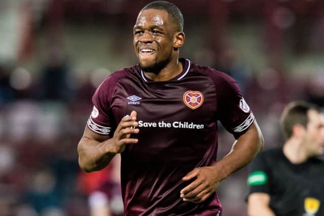 Uche Ikpeazu made his return from injury against Livingston on Wednesday. Picture: SNS