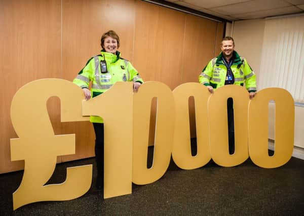 Yvonne Mitchell and Mark Halliday from Penicuik Community First Responders - who were awarded £500 last year in the Cala Homes Midlothian Bursary scheme.