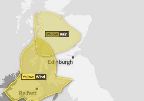 Friday's weather warning. Picture Met Office
