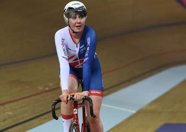 Katie Archibald after winning the women's omnium elimination race of the track cycling at the 2018 European Championships in Glasgow. Picture: Getty Images