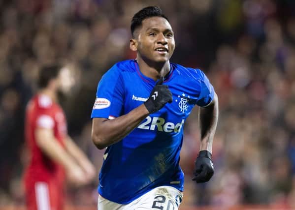The physical side of football is a big part of Alfredo Morelos game. Picture: SNS.