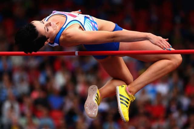 High jumper Emma Nuttall is on the comeback trial this weekend. Picture: Cameron Spencer/Getty Images
