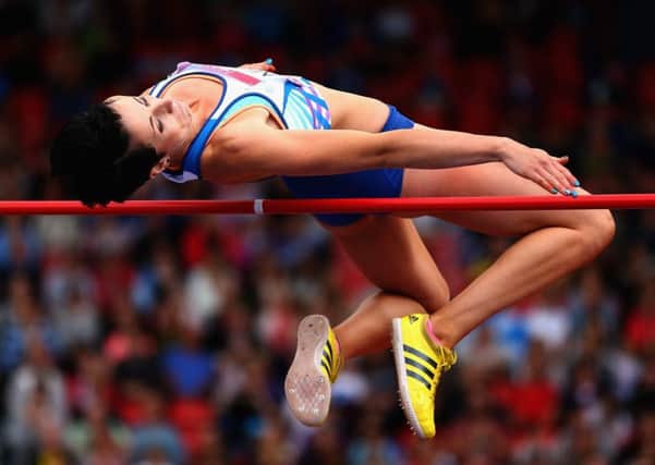 High jumper Emma Nuttall is on the comeback trial this weekend. Picture: Cameron Spencer/Getty Images