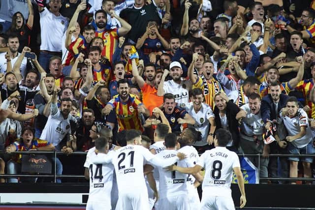 Valencia were in fine form last weekend, taking at 2-0 lead at the Nou Camp before Barcelona fought back for a 2-2 draw. Picture: Manuel Queimadelos Alonso/Getty Images