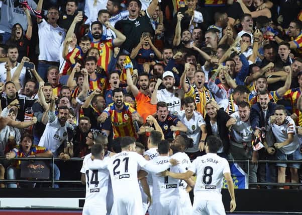 Valencia were in fine form last weekend, taking at 2-0 lead at the Nou Camp before Barcelona fought back for a 2-2 draw.  Picture: Manuel Queimadelos Alonso/Getty Images