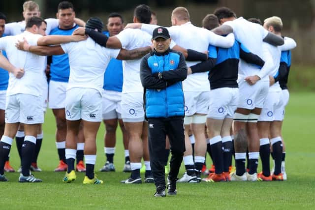 England's head coach Eddie Jones watches on at training. Pic: Warren Little/Getty Images