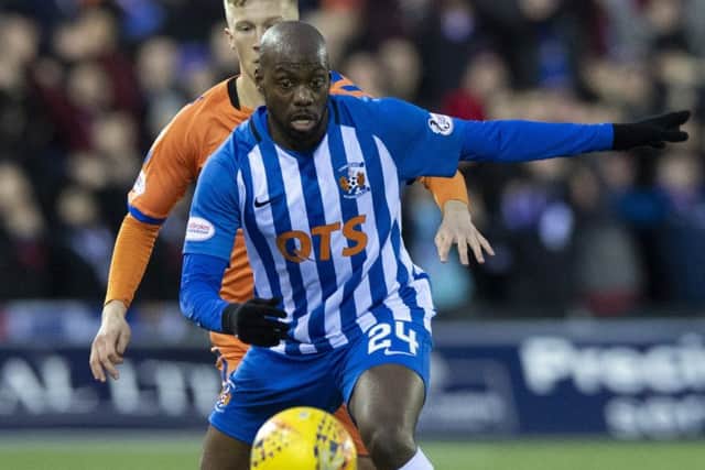Kilmarnock's Youssouf Mulumbu won the man of the match award for his performance in the 0-0 draw against Rangers. Picture: Alan Harvey/SNS