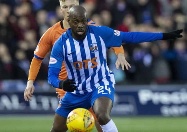 Kilmarnock's Youssouf Mulumbu won the man of the match award for his performance in the 0-0 draw against Rangers. Picture: Alan Harvey/SNS