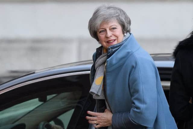 Prime Minister Theresa May in Downing Street yesterday  she is facing growing pressure from both sides of the Brexit divide as fears over the state of the UK economy grow. Picture: Getty