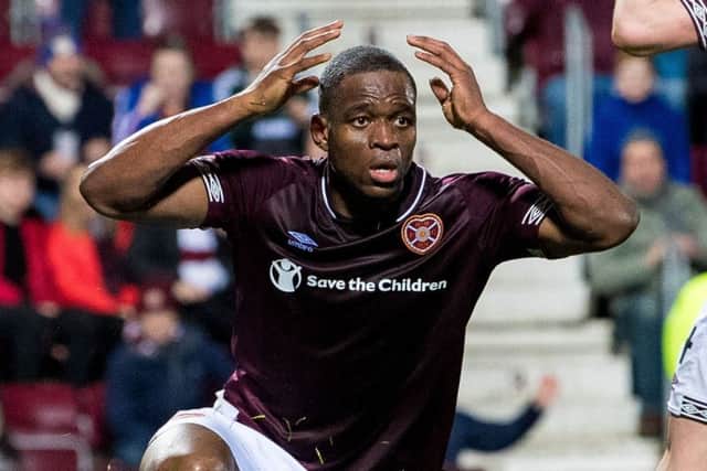 Hearts striker Uche Ikpeazu is keen to keep learning from the senior players at the club. Picture: SNS.