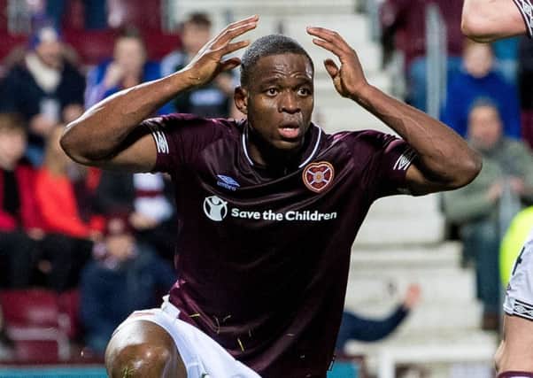 Hearts striker Uche Ikpeazu is keen to keep learning from the senior players at the club. Picture: SNS.