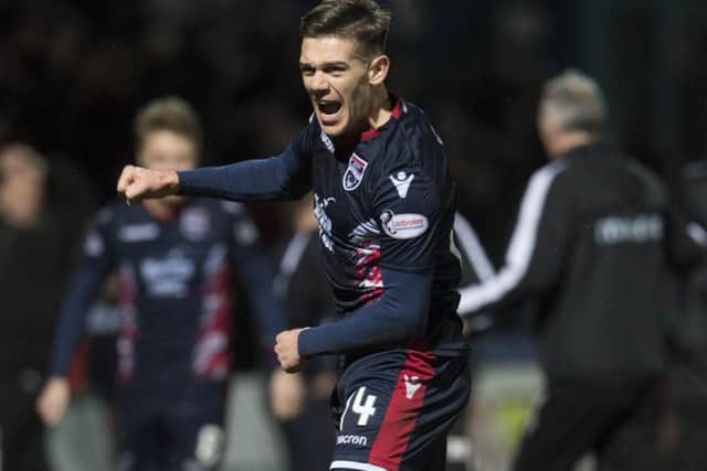 Ross County's Josh Mullin celebrates his late equaliser in the 2-2 Scottish Cup draw with Inverness. Picture: Craig Foy/SNS