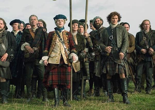 The characterisation of Bonnie Prince Charlie in Outlander as an "effete weakling"  has been described as a "travesty". PIC: Starz.