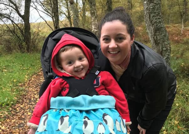 Amy Cameron with son Zac. She said Spinraza had given the family hope for the future. Picture: contributed
